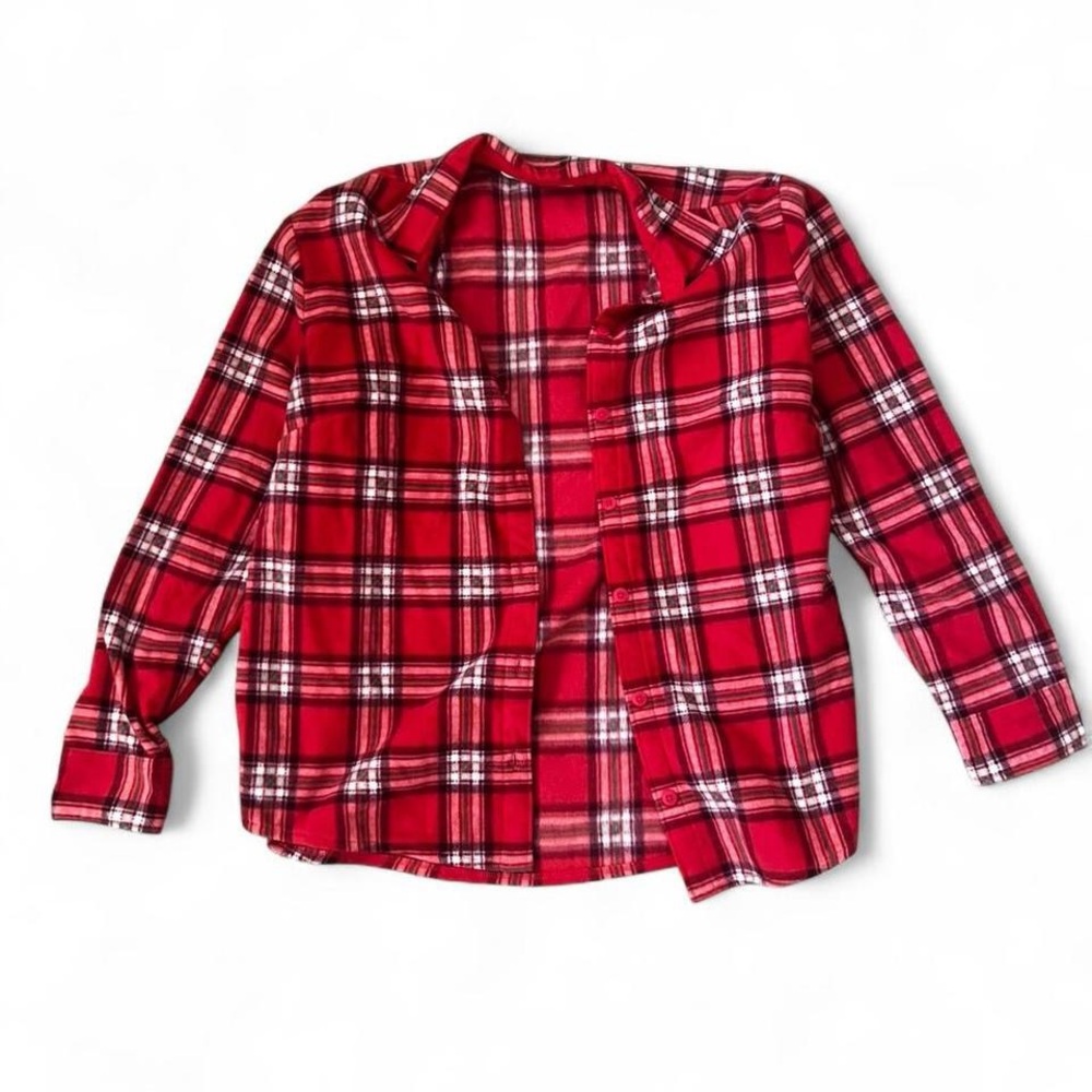 Riders by Lee Red Plaid Button Up Shirt